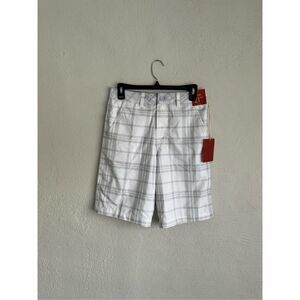 Mossimo Supply Co. Man White/ Gray Hybrid Swim Short, Size 28